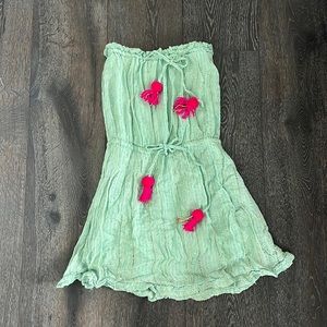 Mint green strapless dress, size XS/S